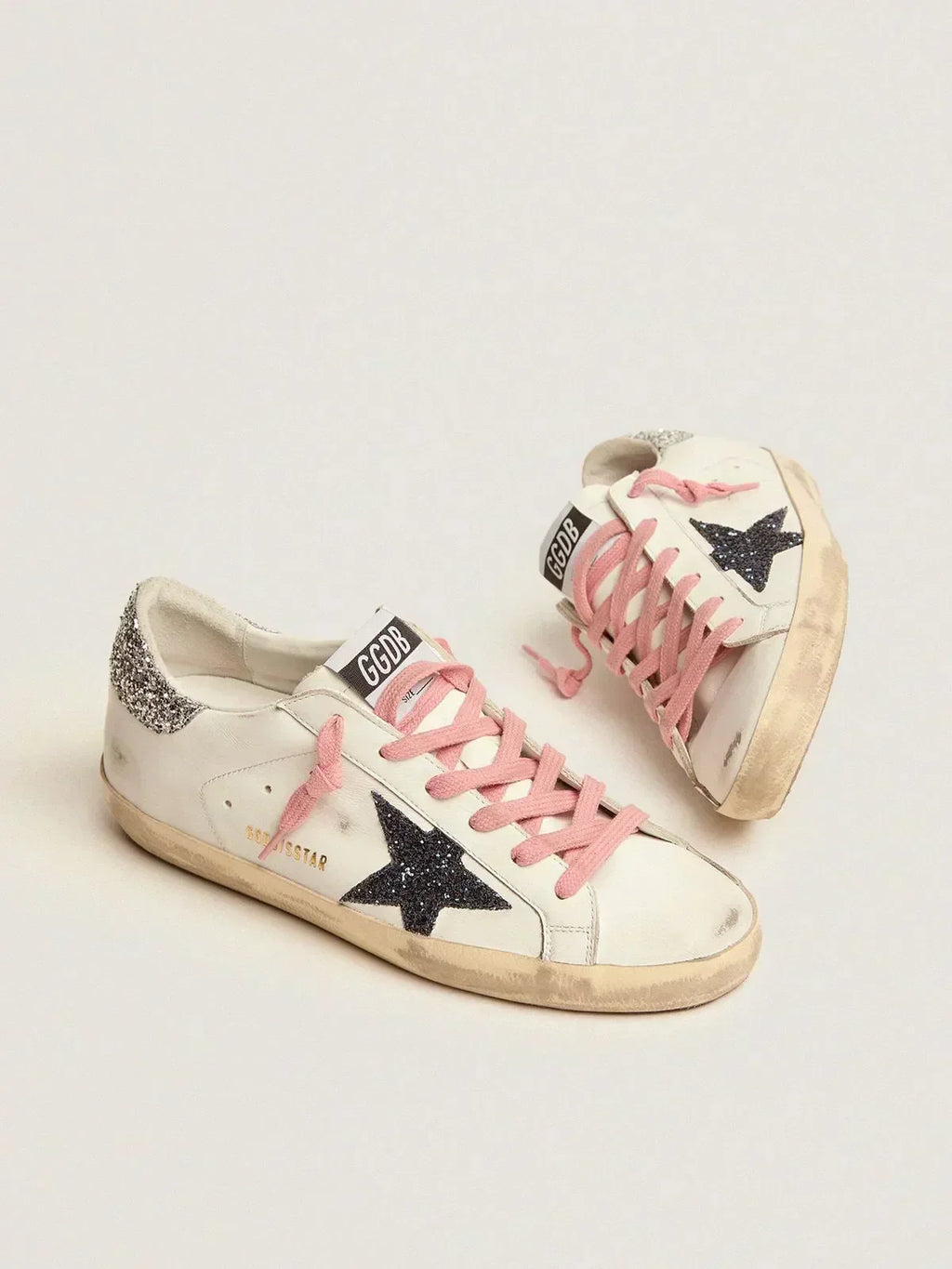 Sneakers Super-Star LTD con stella glitterata colorata e linguetta sul tallone 