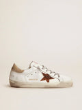 Sneakers Super-Star LTD con stella leopardata e talloncino glitterato oro 