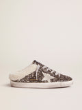 Women's Super-Star Sabot with glitter and shearling interior