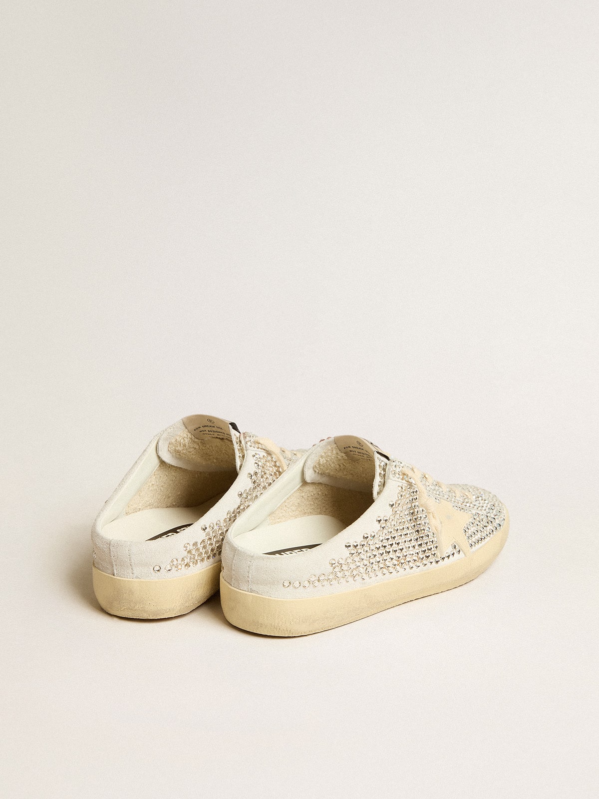 Women's Super-Star Sabots LTD in Swarovski crystals with white leather star