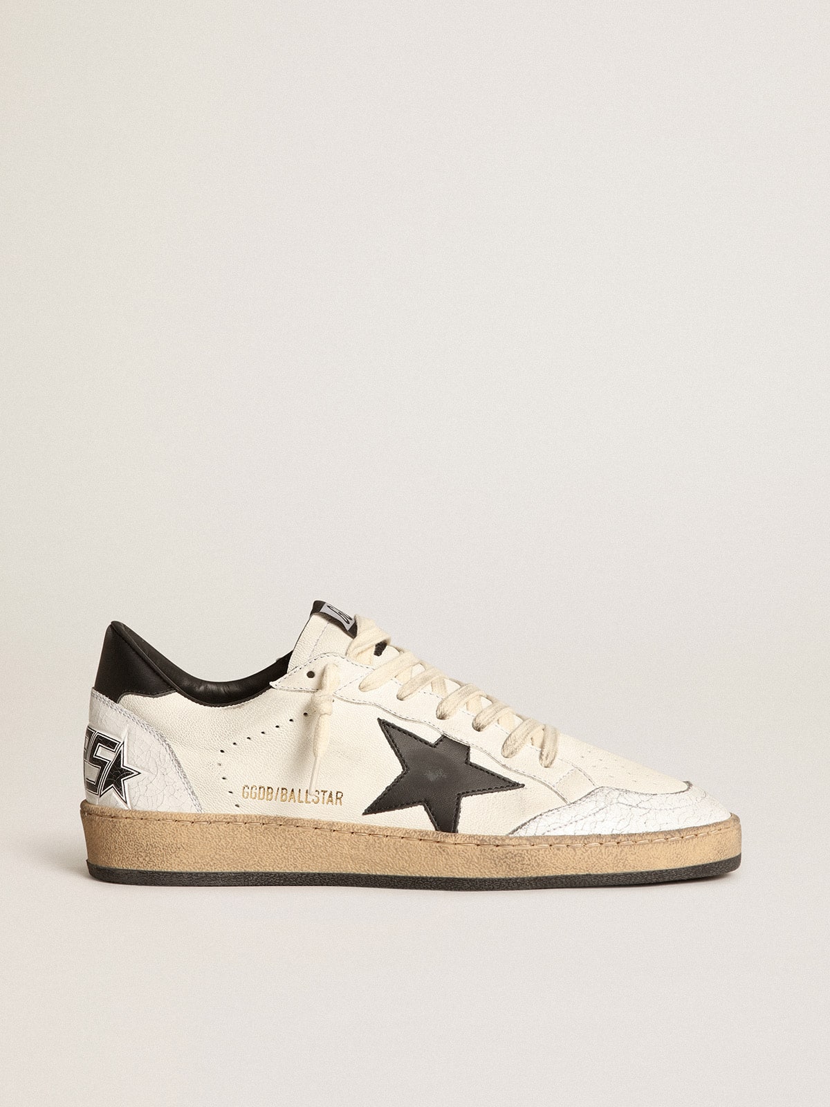 Ball Star da donna in nappa con stella nera e linguetta nera sul tallone