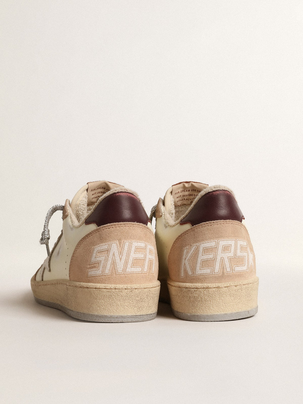 Ball Star LTD da donna con stella bianca e linguetta sul tallone in pelle bordeaux