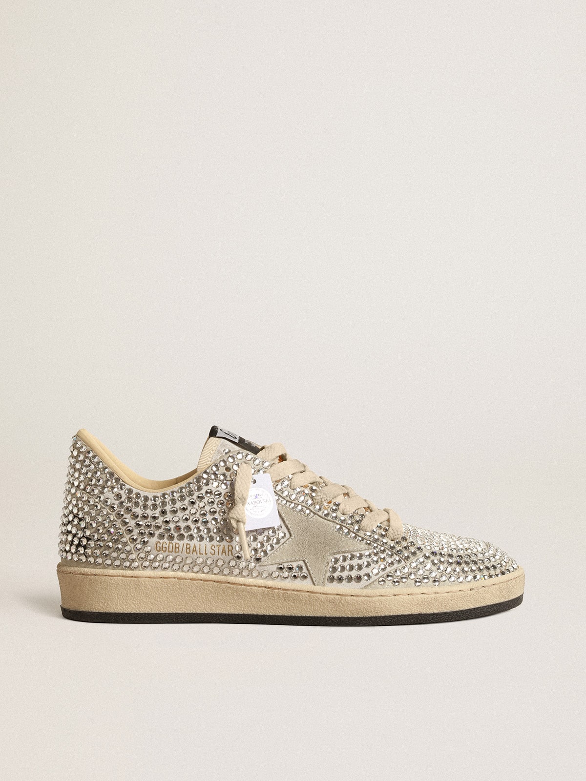 Ball Star LTD da donna con cristalli Swarovski e stella in pelle scamosciata grigia