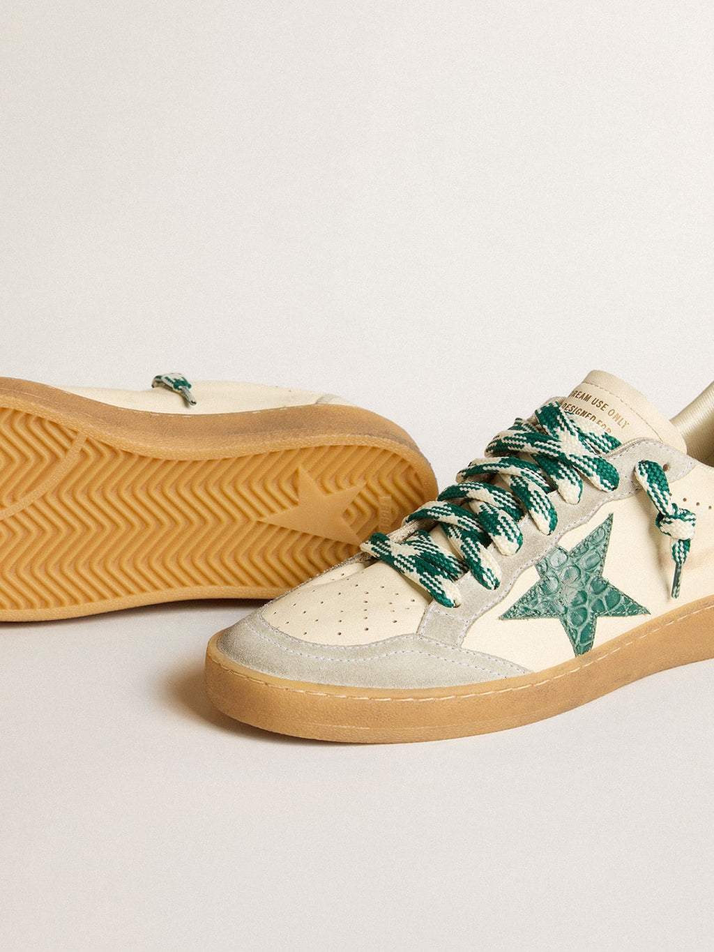 Ball Star LTD da donna in nappa con stella in pelle stampa coccodrillo verde