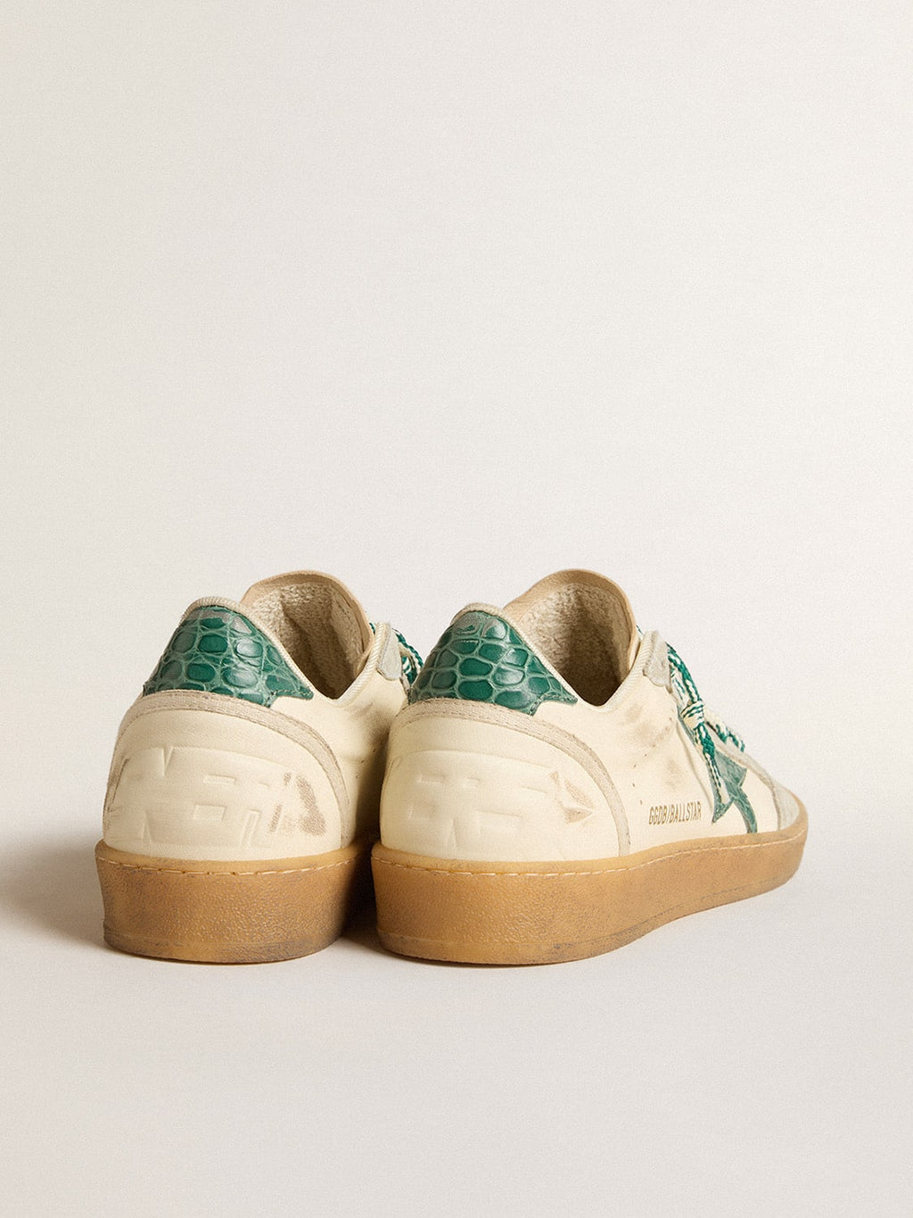 Ball Star LTD da donna in nappa con stella in pelle stampa coccodrillo verde