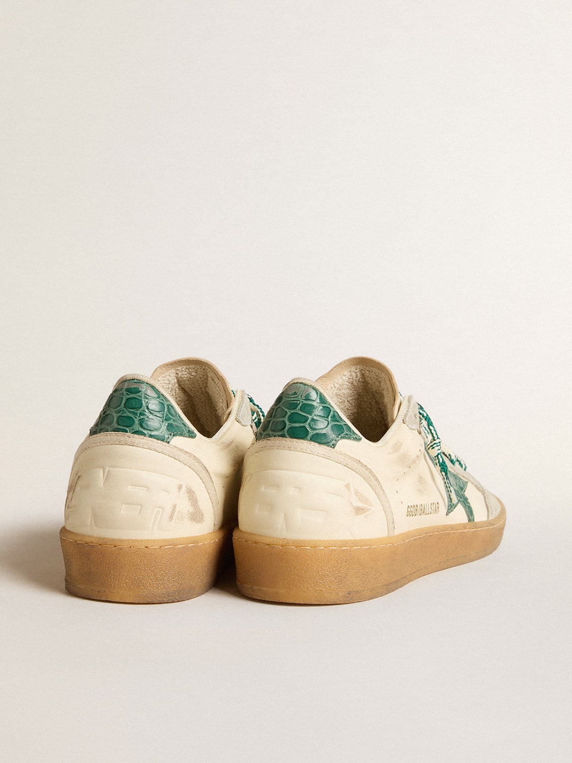 Ball Star LTD da donna in nappa con stella in pelle stampa coccodrillo verde