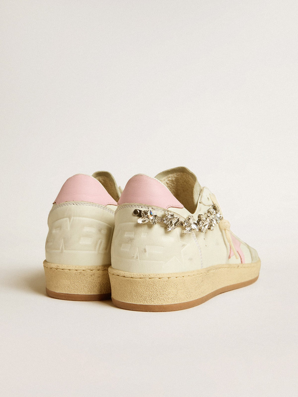 Ball Star LTD da donna con stella in pelle rosa e decorazione in cristallo