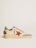 Ball Star LTD in nappa con stella in pelle e linguetta in suede argentata sul tallone