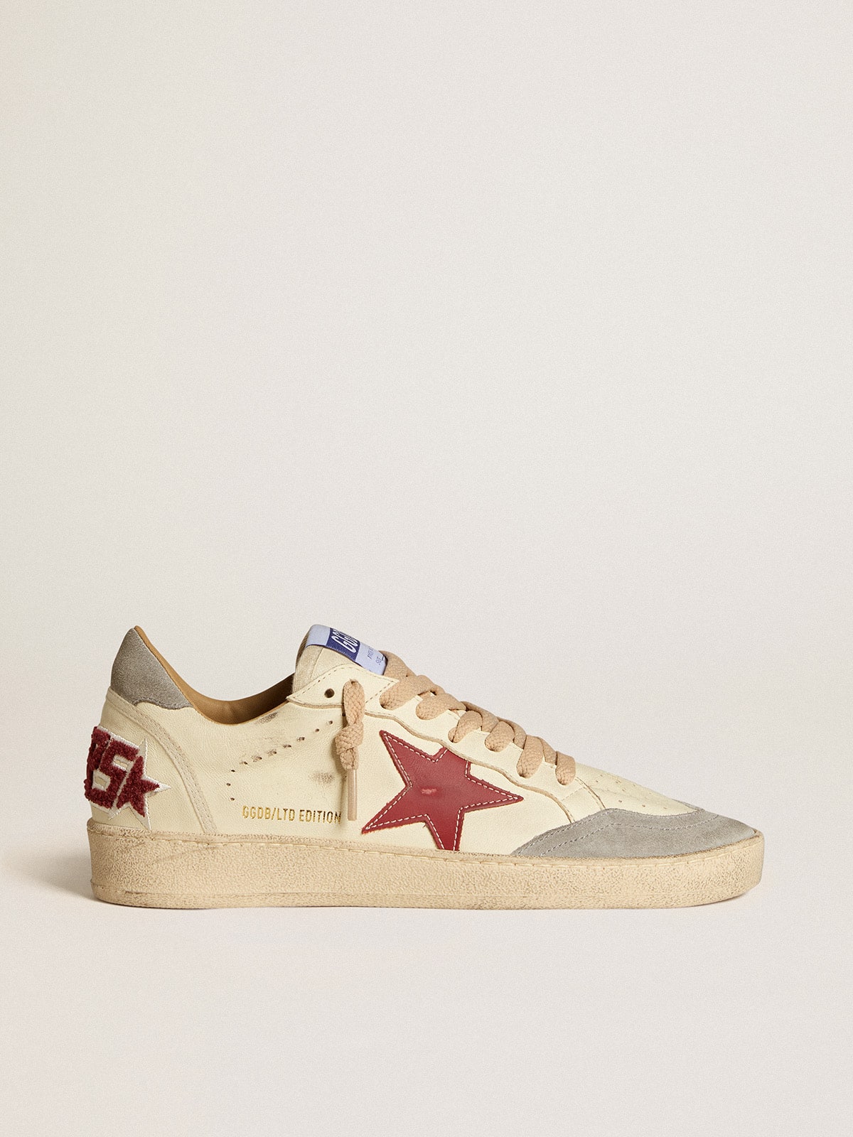 Ball Star LTD in nappa con stella in pelle e linguetta in suede argentata sul tallone
