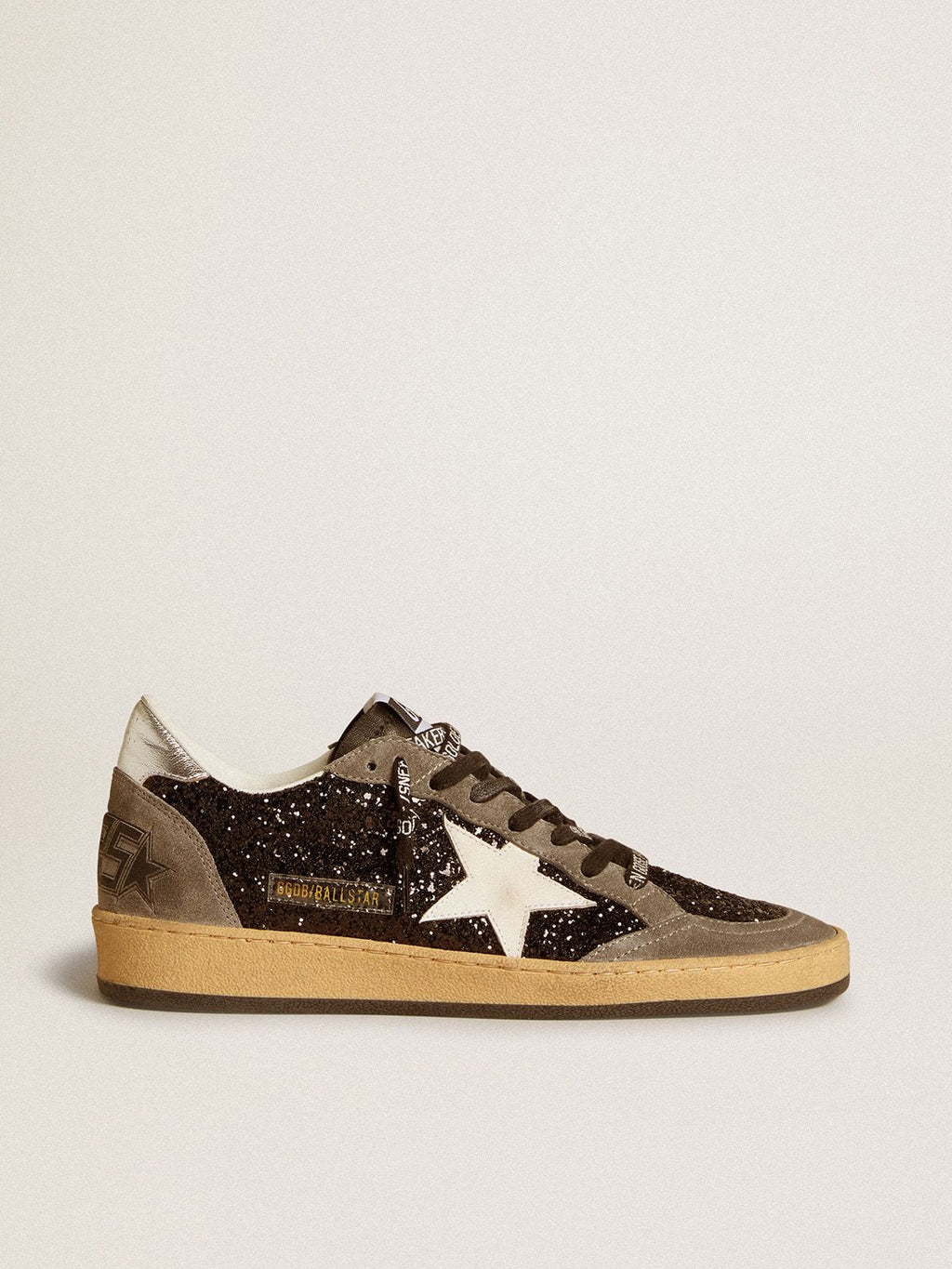 Ball Star da donna in glitter con stella in pelle e linguetta sul tallone in pelle metallizzata