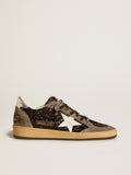 Ball Star da donna in glitter con stella in pelle e linguetta sul tallone in pelle metallizzata