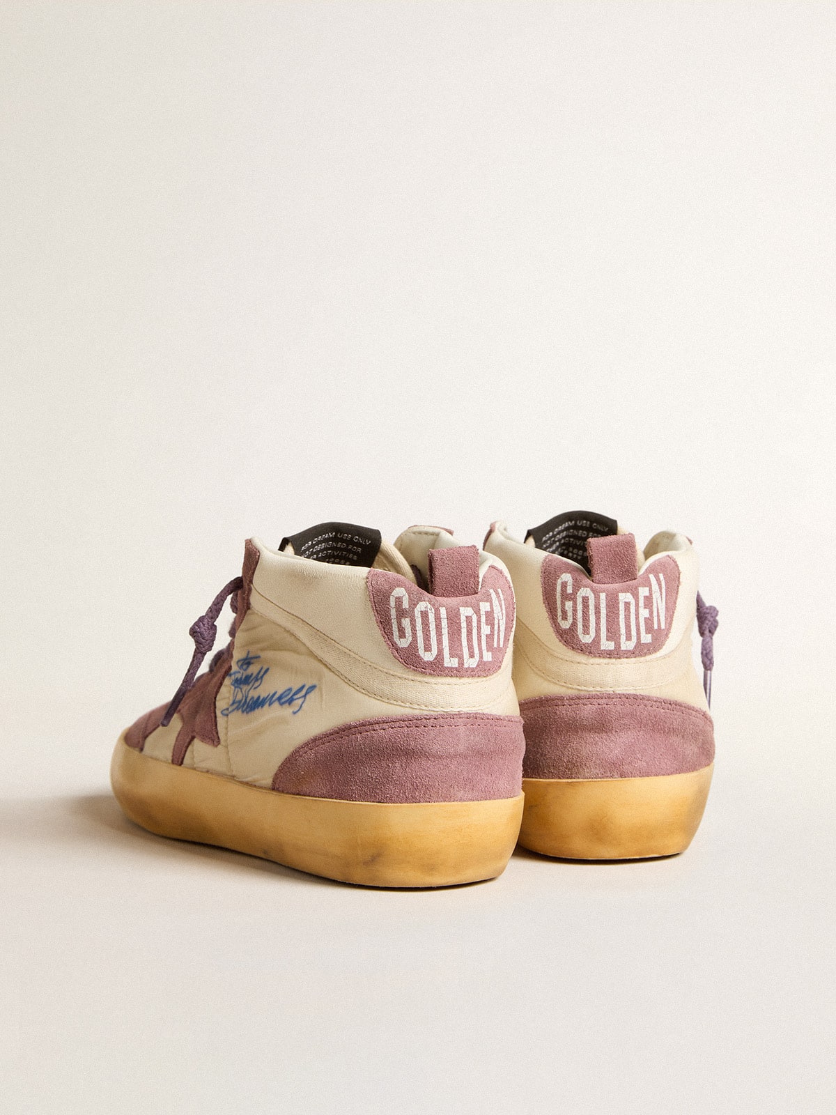 Women’s Mid Star LAB in nylon and nappa with mauve suede star