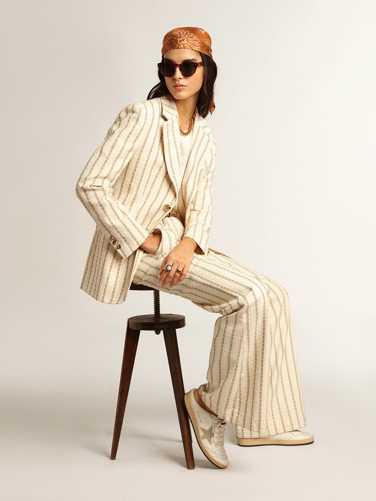 Sabot Ball Star in nappa con stella in suede grigio ghiaccio